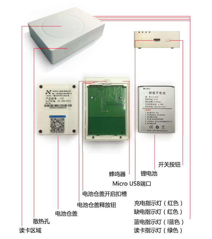 华旭J10B蓝牙身份证阅读器