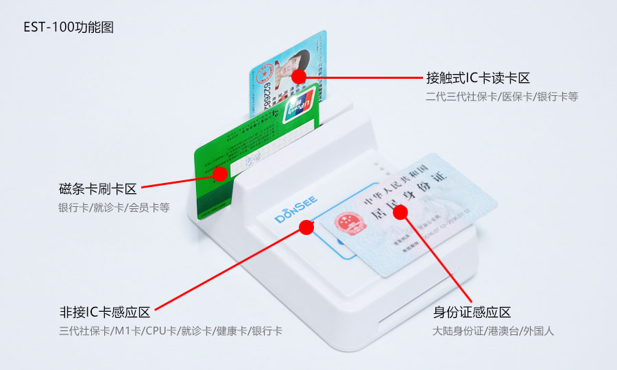 東信EST-100身份證社保卡讀卡器