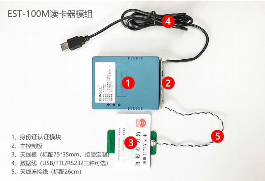 广东东信智能科技有限公司EST-100M第三代身份证读卡器大模组